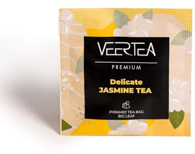 Veertea Tee - Grüner Tee mit Jasmin - Teebox - Tee Geschenkset - Tea Set - 40 Stück x 2,5g in Pyramidenbeutel Einzeln Verpackt - Sorgfältig Ausgewählt - Geschmack und das Aroma bewahrt