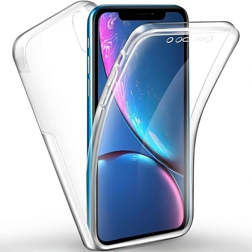 Max Power Digital Hülle für Huawei P30 Pro 360 Grad Transparent Silikon Schutzhülle Durchsichtig Beide Seiten Doppelseitig Full Body Vorne und Hinten Stoßfest Case