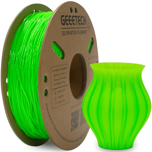 GEEETECH TPU Flexibles Filament 1.75mm,TPU 95A für 3D-Drucker,Maßgenauigkeit +/- 0.03mm,Rolle 500g,Grün