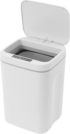 Papelera automática de 16 litros con sensor inteligente, cesta de papel de cocina automática de apertura y cierre Ender oficina, resistente, duradera, gran capacidad, diseño compacto, adecuado para