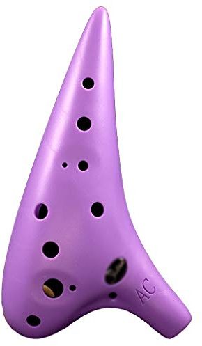 Töpferflöten. 12-Loch Alto C Anti-drop Kunststoff Ocarina for Anfänger,(Purple)