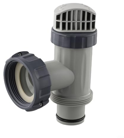 Zilimontt Swimming Pool Plunger Valve Connector Type B Hose Adapter Replacement Kit with Shut Off Control for Above Ground Pool Filter Pump