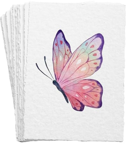 30 Blätter Büttenpapier, Blatt Aquarellpapier 300G 10.2 X 15.2 Cm Aquarell Papier, Aquarellblock, Watercolour Paper Blankopapier für Grußkarten DIY, Einladungen, Postkarten, Gemälde