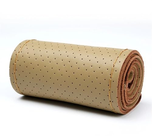 Rivestimento Protettivo Volante Coprivolante Per Auto, Coprivolante, Resistente All'usura, Assorbente Del Sudore, Sicuro, Semplice Ed Elegante Decorazione Per Auto(Hole Beige)