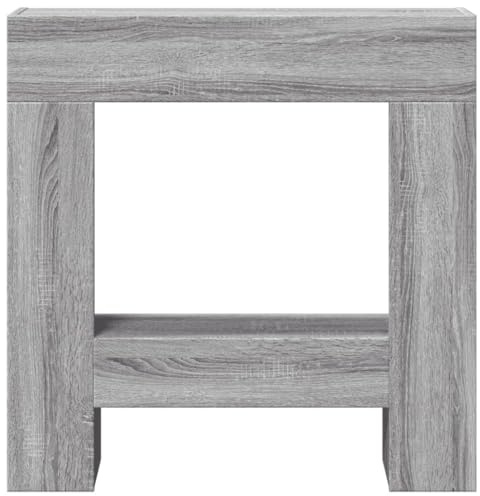 Contour de Cheminée, Chêne fumé, Bois D'ingénierie (81x18x82 cm), Cadre Décoratif Salon/Chambre (Sonoma Gris)