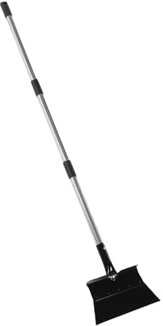 Fockety Pala per Pulizia Giardino, Raschietto per Ghiaccio Multifunzionale Resistente con Mano Lunga Regolabile da 120 Cm, Pala Piatta da Giardino Esterna per Diserbo, Scavo