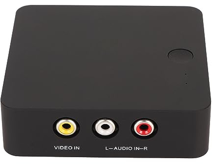 RASTKY Convertitore AV Registratore VHS Hi8 VCR Convertitore DVD da a Formato Digitale con Funzione di Condivisione Diretta, Facile Conversione da Analogico a Digitale per Scheda di Memoria e unità