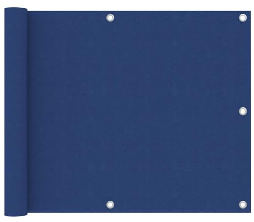 Revestimiento de balcón para valla de privacidad opaca, protección visual para balcón, color azul, 75 x 400 cm, tela Oxford, para valla de jardín, valla de balcón