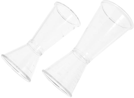 CIYODO Herramienta Jigger de Resina para Coctelería con Medición Precisa 10-20cc y 20-40cc, Taza Medidora Doble para Bartenders Profesionales y Uso en Cocteles