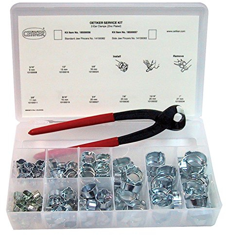 Oetiker 18500056 Service Kit (2-Ear Clamps, zinc plated with standard jaw single action pincers)