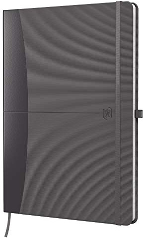 Oxford Notizbuch Signature, DIN A5, liniert, 80 Blatt, SCRIBZEE kompatibel, grau
