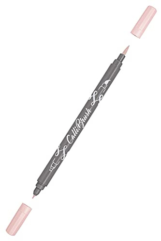 ONLINE Calli.Penselpenna med dubbel spets, pensel- och kalligrafispets, penselpennor för skrivning i olika färger, färgglada bullet-journal-pennor för kalligrafi, akvarell, färg: pulver