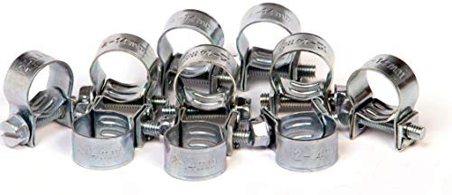 Alkan Schlauchschellen Sortiment 12-14 mm 10-tlg Schraubschellen | Rundziehende Schraubschellen für Schläuche und Leitungen, Spannbereich 12-14 mm, geeignet für Montage & Werkstatt