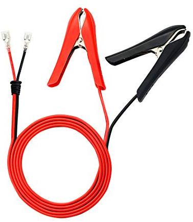 CERRXIAN Batterie Krokodilklemmen,1.8m 18AWG 12V 24V Batterieklemme Clip-On mit Quick Splice Crimp Lock Terminal Verlängerungskabel,Haushaltswerkzeuge
