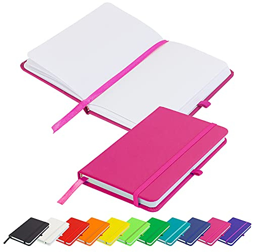 Savvy Bee Blanco Basic Notizbuch, A6, unliniert, blanko, gebunden, Tagebuch mit Stiftschlaufe, Gummibandverschluss, Lesebändchen und Stiftschlaufe, Notizbuch, Notizbuch, Notizbuch, Tagebuch, Pad