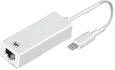 [Apple MFi Certified] Lightning to Ethernet Adapter,RJ45 Ethernet LAN Network Adapter Cable with 8 Pin Connector Compatible with iPhone 13/12/11/XS/XR/X/8/7/iPad/iPod, Plug and Play, Supports 100Mbps