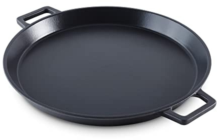 DASH Zakarian x Nonstick Cast Iron Frying Pan - Versatile Cast Iron All-Purpose Pan with Titanium Ceramic Coating - Rust-Resistant, Oven Safe - Easy to Clean - Black, 13-Inch