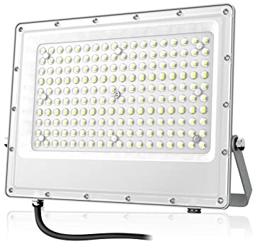 Tayire 150W LED-strålkastare utomhus säkerhetslampor, 15000LM LED Utomhusbelysning 6500K superljus Path Lighting Strålkastare IP65 Vattentät för Garage Sports Field Bakgård (150, watts)