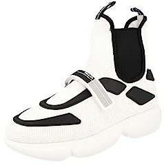 Prada Damen Weiss Stoff High-Top Sneaker 1T142L 40 EU
