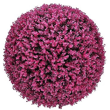 HUHJYUGE Kunstpflanze Kugel Formschnitt Runde 40cm, Realistische Buchsbaumkugel Plastik, Wetterfest Dekorative Grünkugeln, für Rasen Im Freien, Innenbereich, Gartendekoration
