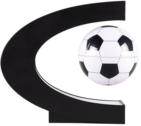 Magnetic Levitation Football with LED Light, Floating Desk Gadget for Desk Decoration, Christmas Birthday Gift for Men/Husband/Boyfriend/Kids/Gamer/Athlete