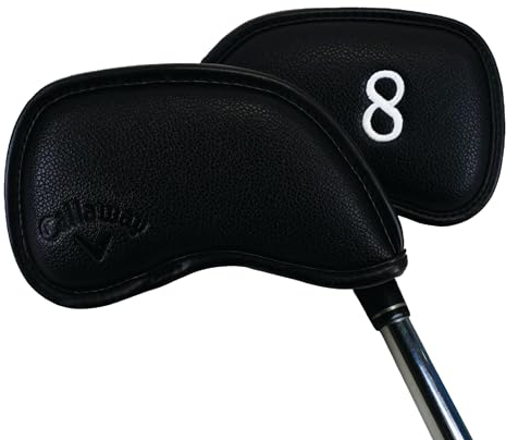 Callaway Golf Magnetic Iron Headcovers Black - Set of 10 Iron Headcovers to Protect Your Golf Clubs