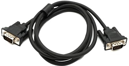 System-S Cable VGA de 150 cm HD15 macho a macho, adaptador de montaje en panel DSub de 15 pines