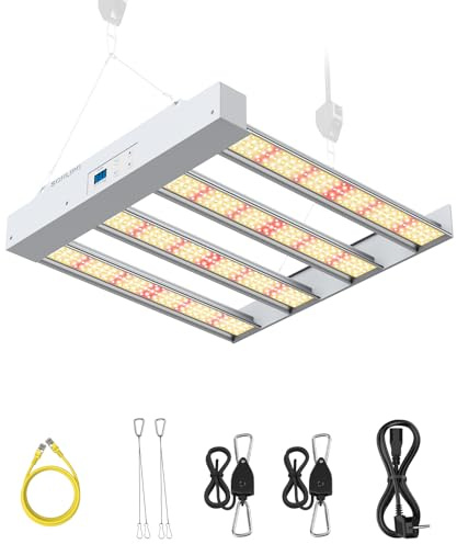 120W LED Grow Lampe Pflanzenlampe LED Vollspektrum 660 LEDs 60×60CM Abdeckung LED Pflanzenlampe 3 Arten Vollspektrum Timer und Dimmfunktion für Zimmerpflanzen Setzlinge Gemüse und Blumen