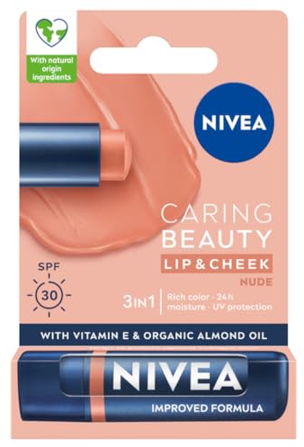 NIVEA Caring Beauty Rossetto Nude 3 in 1 Nude 4,8 g