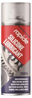 GSV Essentials Silicone Lubricant Aerosol Spray, High Performance, Quick-Drying, Non-Cracking, Waterproof And Insulates, Ideal Use For Metal, Wood, Rubber, Vinyl, 250ml (1PCS)