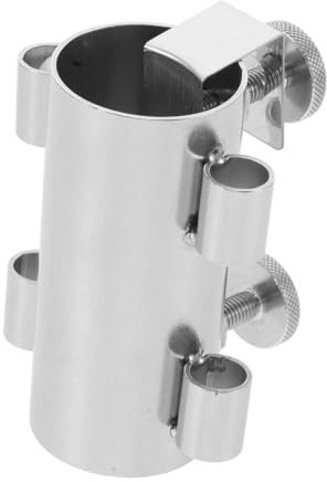 TOGEVAL Stainless Steel Canopy Pole Holder, Tent Rod Stand for Awning Poles, Silver, Wear Resistant, Break Resistant, for Backyard and Travel
