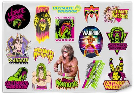 Head Case Designs Officially Licensed WWE Icons The Ultimate Warrior Stickers & Skin Decals Compatible for Laptop Smartphone Gaming Notebook Luggage Bag Tumbler Scrapbook Locker