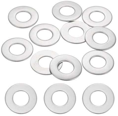 MECCANIXITY 20 Pcs M10 Stainless Steel Flat Washers Round Assortment Parts Spacers Assorted for Screws, Bolts, Plumbing, Automotive, Electrical 10.5mm ID 22mm OD 1.2mm Thick