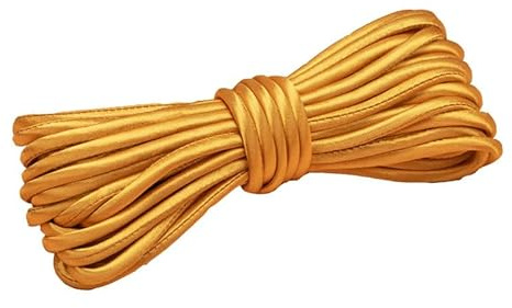 5 Meters Satin Stretch Cord Gold 5MM Wide Satin Cord for Sewing Weaving Top Dressmaking