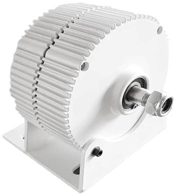 KONGMM Aerogenerador, Alternador pequeño, generador de imán Permanente de Bajas RPM, 1000W, 12V, 24V, 48V, Motor de turbina eólica DIY, Tres Fases(WB,Single Shaft_12V_1000W)