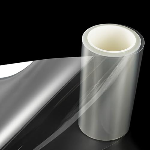 COYOUCO DTF Transferfolie Rolle – 0,2mm Dicke 61cm Breite Hitzebeständige PET Kunststoffplatte für Sublimation, Rahmen, Wärmepresse, Isolierung, PCB, Basteln, Polyesterfolie,50m