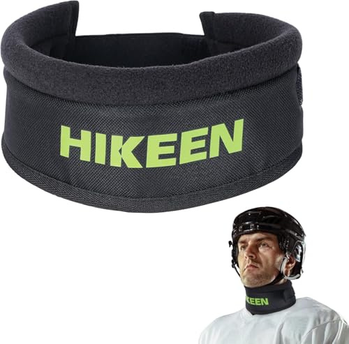Hikeen Halsschutz Eishockey: Eishockey-Schutzausrüstung Verstellbare Halskrause Eishockey für Erwachsene Jugendliche Weicher Nackenschutz für Eishockey Wintersport