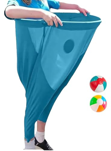 Genérico Sacos para Carreras - Sacos para Adultos - Pantalones Elasticos con 2 Pelotas Saltarinas Juego Divertido Exterior para Parque Picnic Reuniones Familiares Fiestas