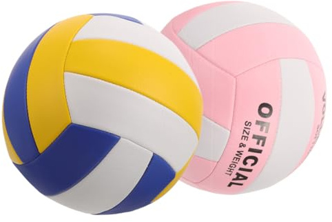 POPETPOP 2 pezzi Pallone da Pallavolo Soft Indoor Training Palla Beach Volley Resistente e Visibile per Allenamento e Gare