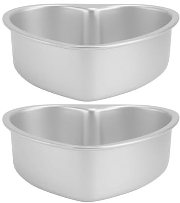LAPYAPPE Set 2pezzi Teglie Cuore per Torta in Lega di Alluminio, Facili da Sformare senza Bave, Perfette per Cottura e Creazioni Dolci in Cucina