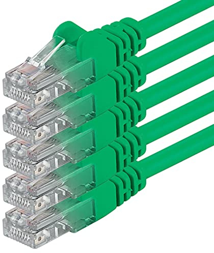 5x 5m Câble Réseau Cat6 Cat 6 - RJ45 Ethernet LAN DSL Routeur Modem - Vert