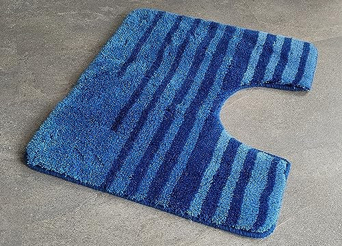 Meusch Vamonte - Scendibagno 55 x 50 cm WC-Vorleger mit Ausschnitt Blu