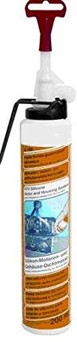Förch K166 Silikon Motoren- und Gehäusedichtmasse 200ml schwarz, Spezial Silikon hitzefest bis 230 Grad C ( 1 x 200 ml )
