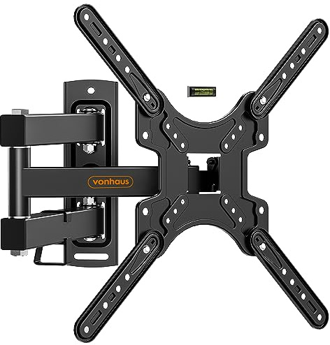 VonHaus TV Wall Bracket for 17-56 Screens, Articulating TV Bracket w/Spirit Level, Wall Mount with Tilt & Swivel, 35kg Capacity, Max VESA: 400x400mm
