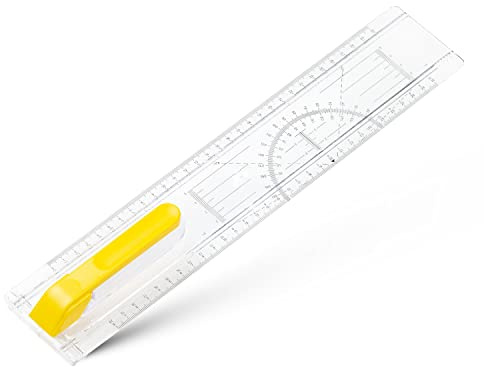 Aristo AH7081 Ersatzschiene für Zeichenplatte College A4 | Transparente Parallelschiene mit Winkelmesser und Griffelement – Original-Ersatzteil für College Zeichenplatte A4 AR7040