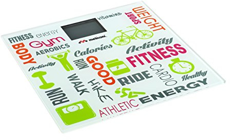 Meliconi Bilancia Pesapersone Elettronica modello Fitness, batterie incluse, max 150 Kg, misura 30,2 x 30,2 cm