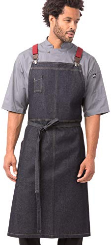 Chef Works Unisex Berkeley Chef Apron, Indigo Blue, One Size