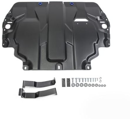 J&J AUTOMOTIVE Unterfahrschutz passend für Volkswagen Caddy 3 2006-2015, Stahl 2mm Motor und Getriebeschutz Unterbodenschutz Passform Schwarz