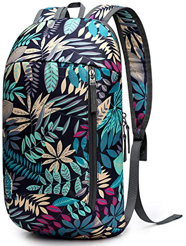 G4Free Wanderrucksack, 10 l, leicht, kompakt, vielseitig, Outdoor-Rucksack für Damen und Herren, Blaues Ahornblatt, 10, lang, Kompakt, kompakt