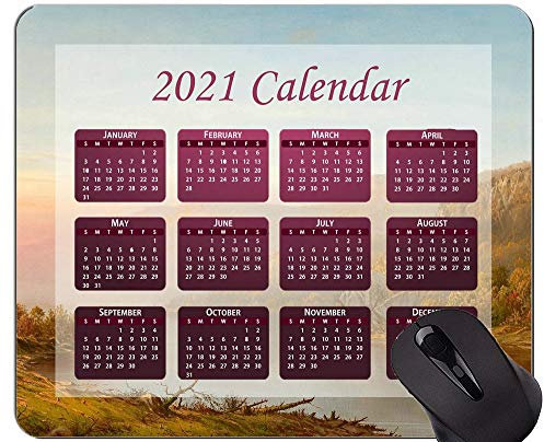 2021 Kalender Mauspad Mit Feiertagen, Himmel Wolken Landschaft Mauspads